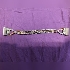 Rose gold and silver Fitbit charger 4 band